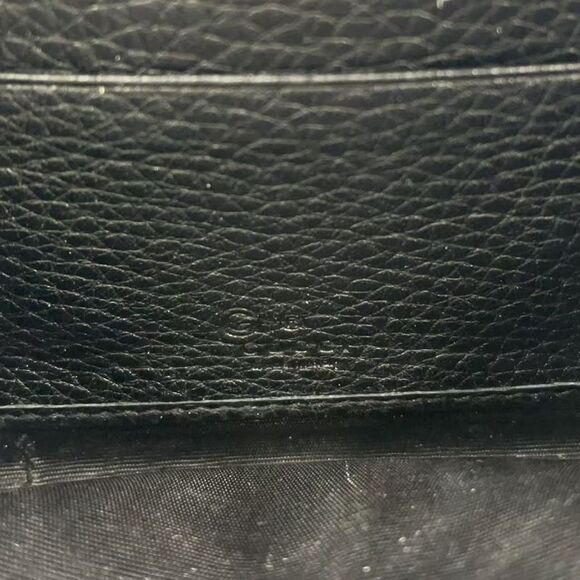 Gucci Soho GG Round Zip Wallet Leather Black Gold - Picture 4 of 13